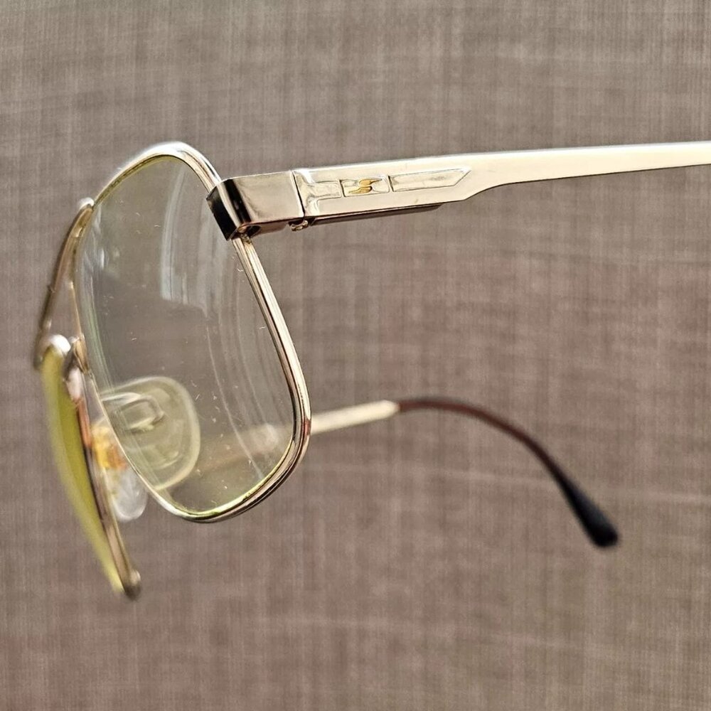 Safilo Men Vintage Eyeglasses Frame Gold Tone Glasses 59[]16 145 Made in Italy
